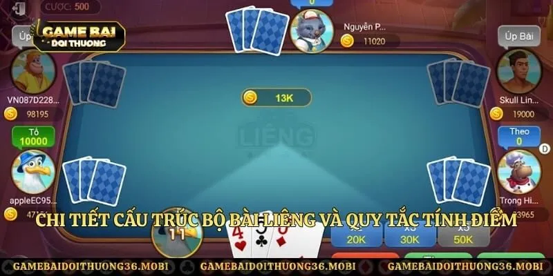Chi tiết cấu trúc bộ bài liêng và quy tắc tính điểm