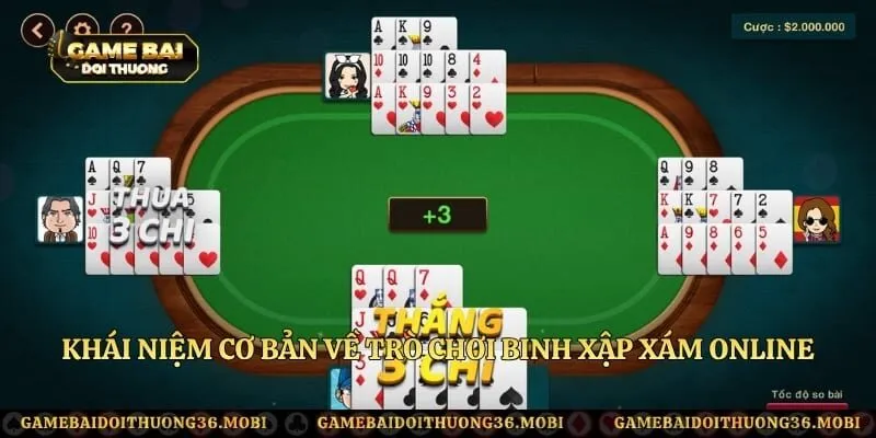 Khái niệm cơ bản về trò chơi binh xập xám online