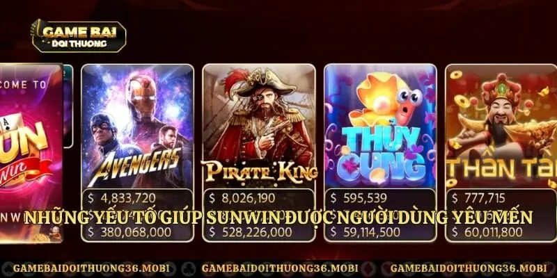 Những yếu tố giúp Sunwin được người dùng yêu mến và lựa chọn